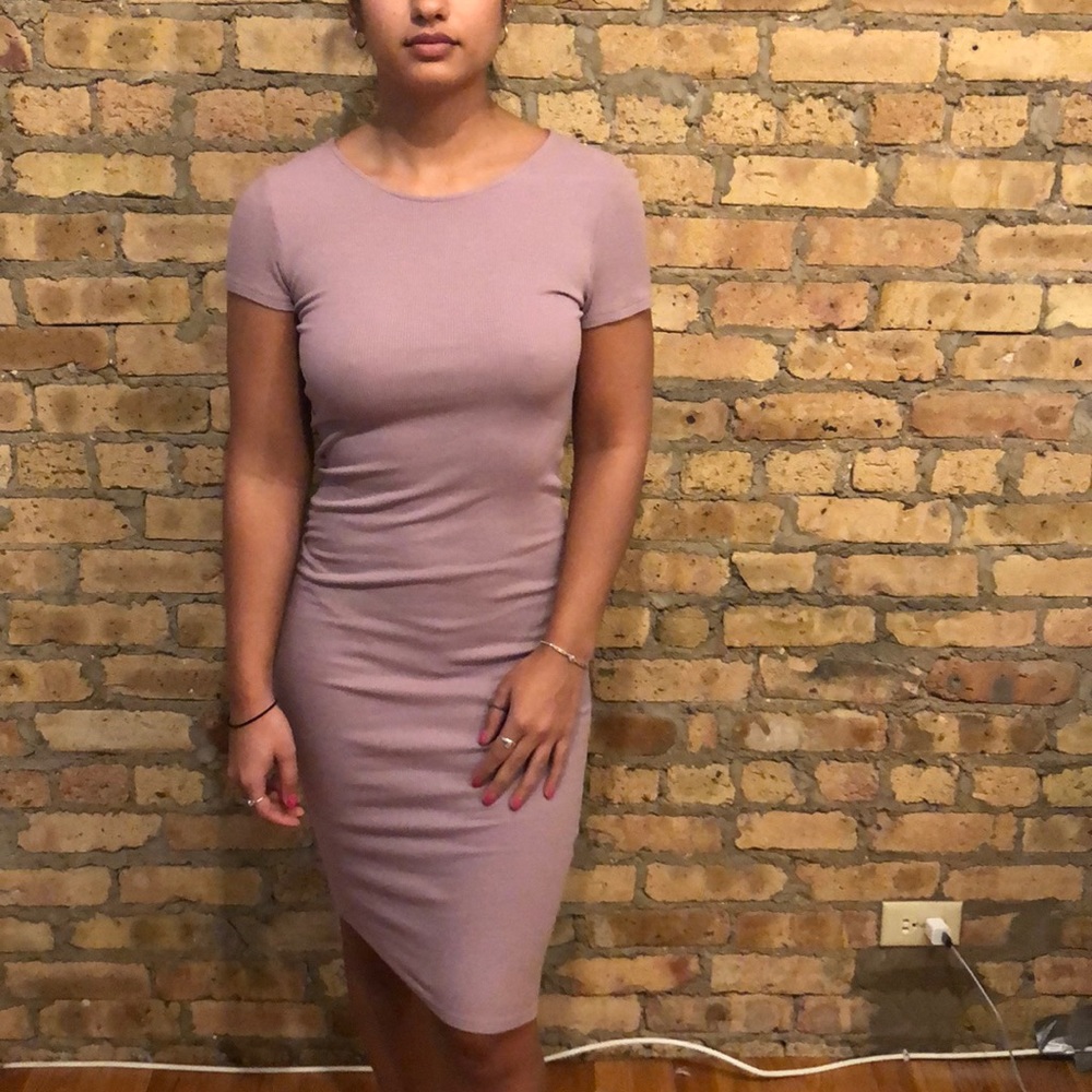 Mauve ripped midi